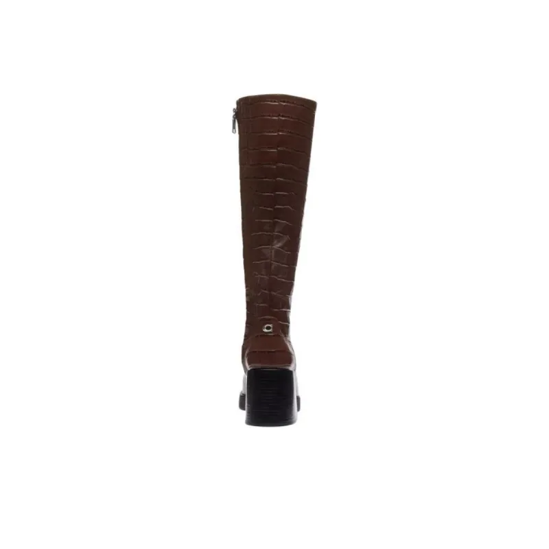 COACH Natasha Knee-high Boots 7.5cm Women's Brown-4