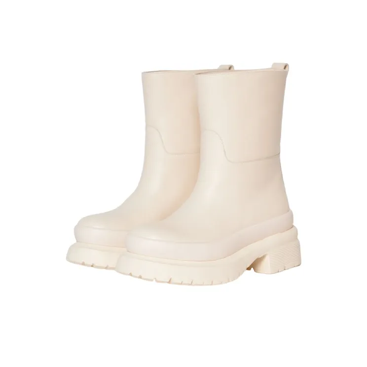 Valentino High Top Boot Ivory Women's-2