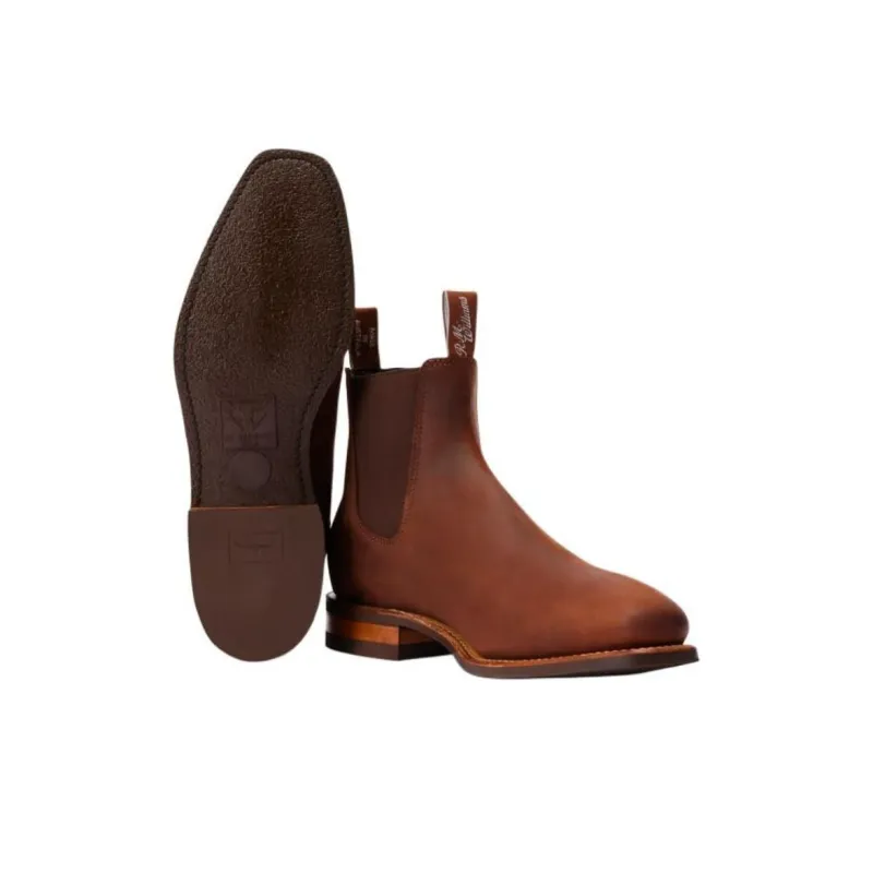 R.M.WILLIAMS Chelsea Boots Men's Red Brown-4