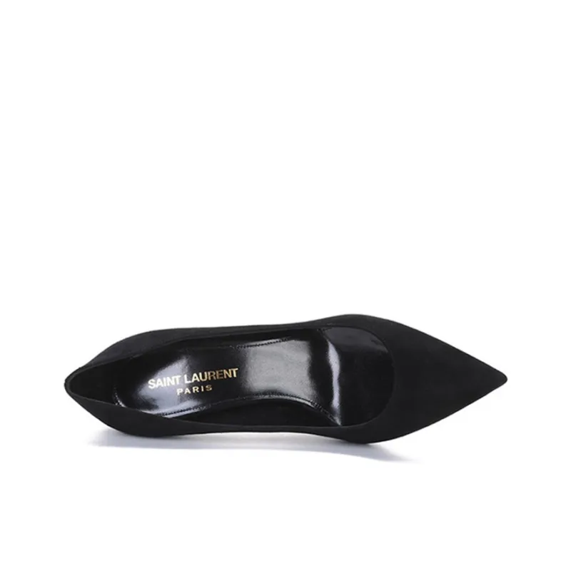 SAINT LAURENT Anja Slim Heel High Heels Women's Black-4