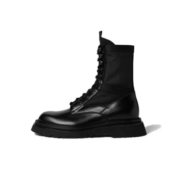 DSQUARED 2 Round-Toe Lace-Up Combat Boots
