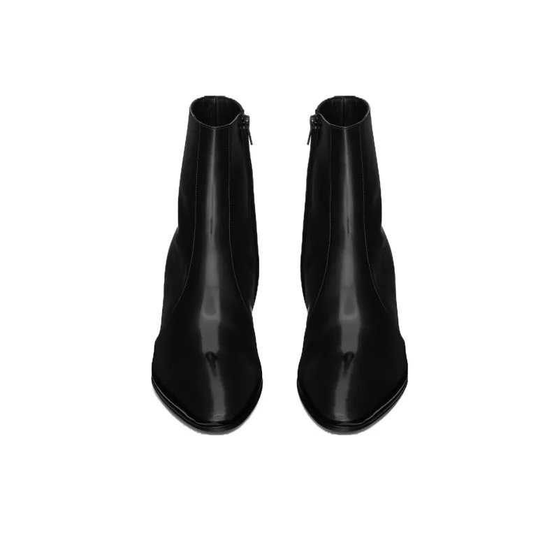 SAINT LAURENT Vassili Ankle Boots 6cm Men's Black-3