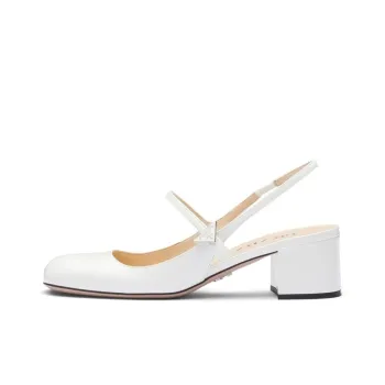 PRADA Block Heel High Heels Women's White