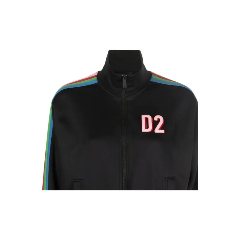 DSQUARED 2 Side stripe Zip up Sweatshirt-4