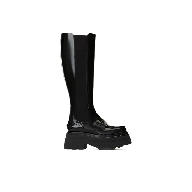 Alexander Wang Carter Knee High Chelsea Boots 7.5cm Women's Black-1