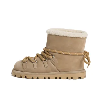 MIU MIU Short Snow Boots Women's Brown