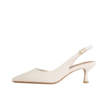 Kurt Geiger London Aria Low Slim Heel High Heels 6cm Women's Beige
