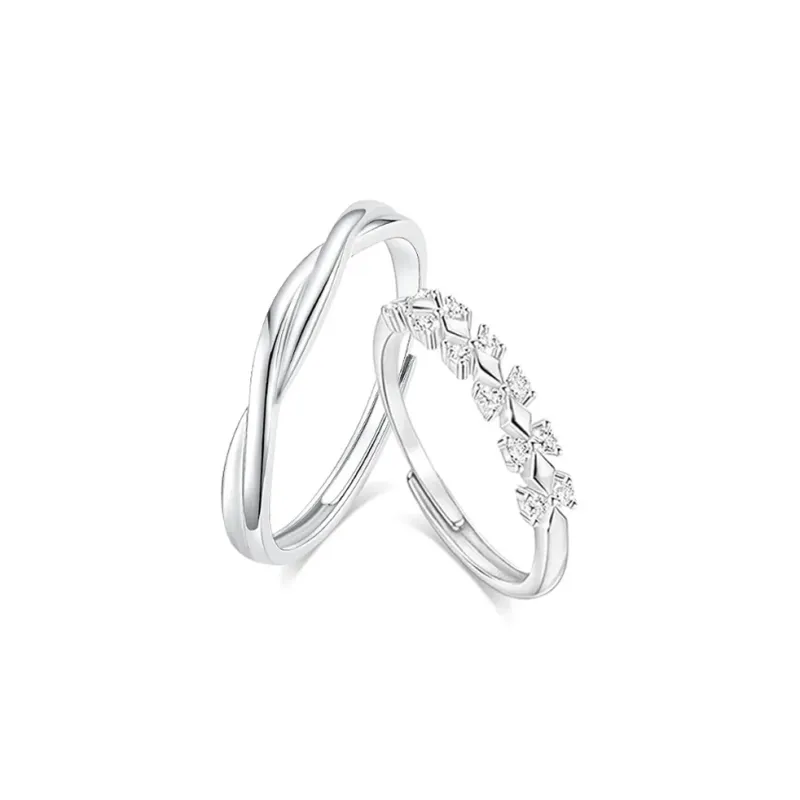 LUCA Sterling Silver Rings Unisex Gift Box Set #Sweet Love Confession-7
