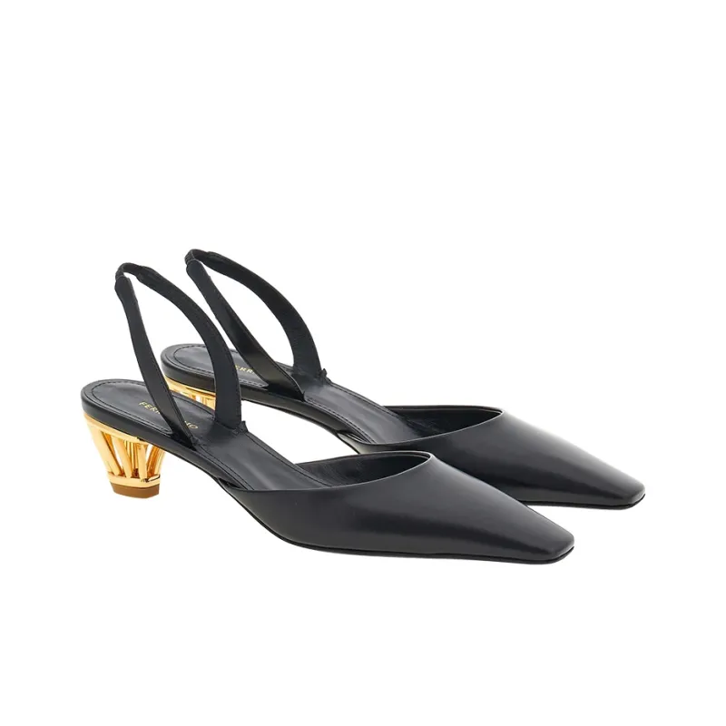 FERRAGAMO Cage-heel Slingback Pumps-2