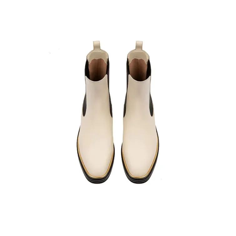 BALLY Short Chelsea Boots Women's White-2