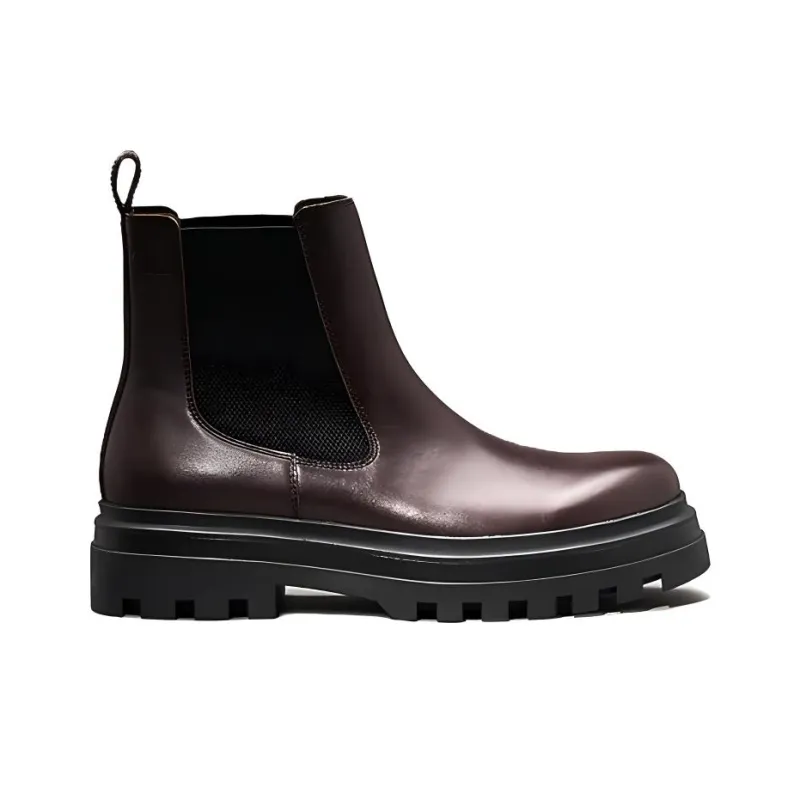 CKJ CALVIN KLEIN JEANS Short Chelsea Boots 5cm Men's Dark Brown-1