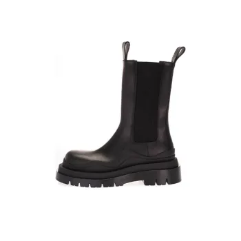 Bottega Veneta Tire Chelsea Crew Chelsea Boots Women's Black