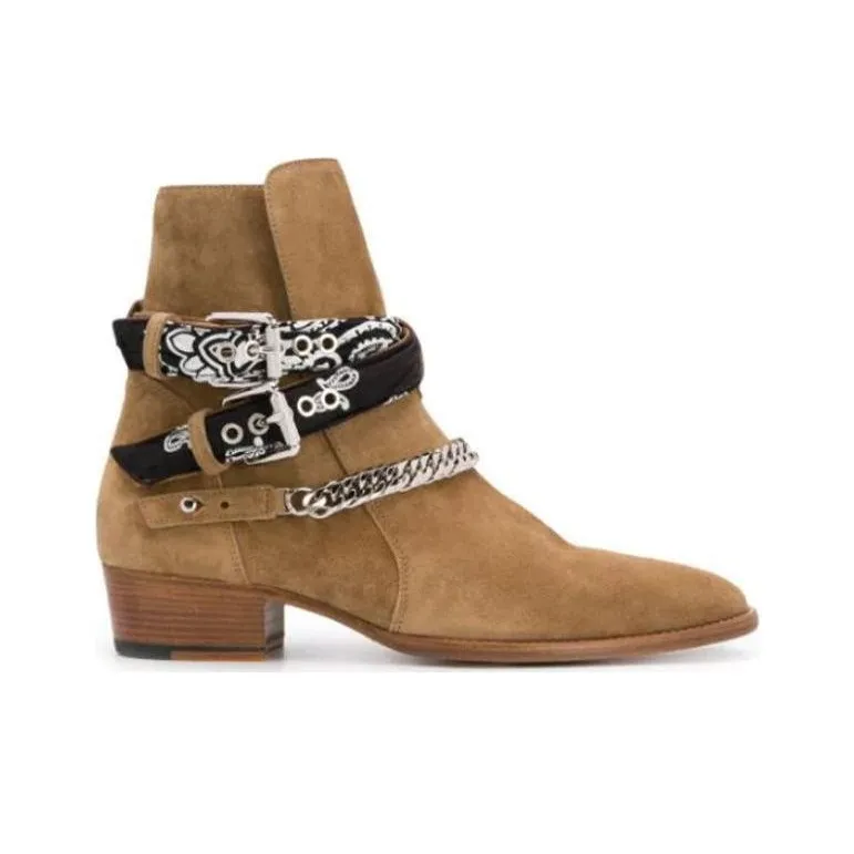 AMIRI Bandana Buckle Boot 'Tan'-1