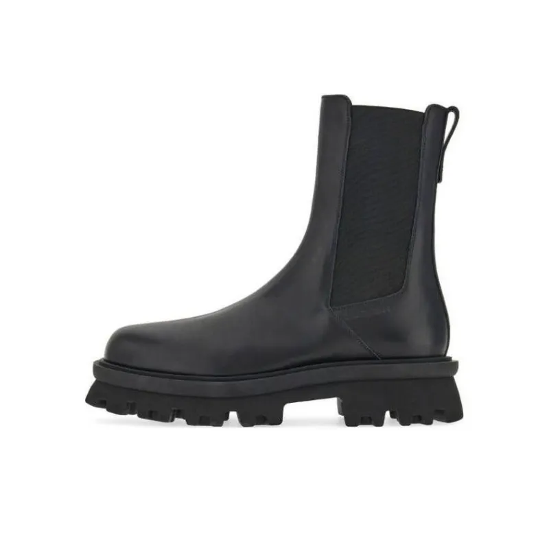 FERRAGAMO Chunky Chelsea Leather Boots-0