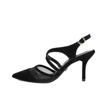 Kurt Geiger London Symmetry X Strap Slim Heel High Heels 9cm Women's Black