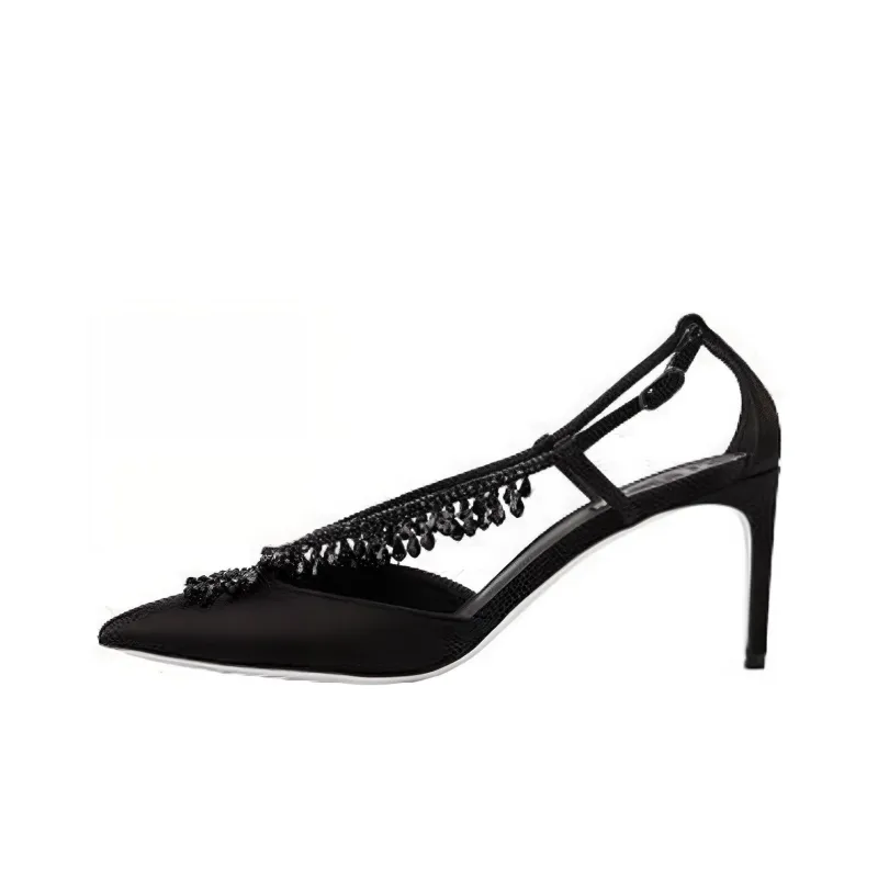RENE CAOVILLA Chandelier Slim Heel High Heels Women's Black-0
