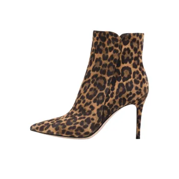 GIANVITO ROSSI LEVY Ankle Boots 8.5cm Women's Brown Black