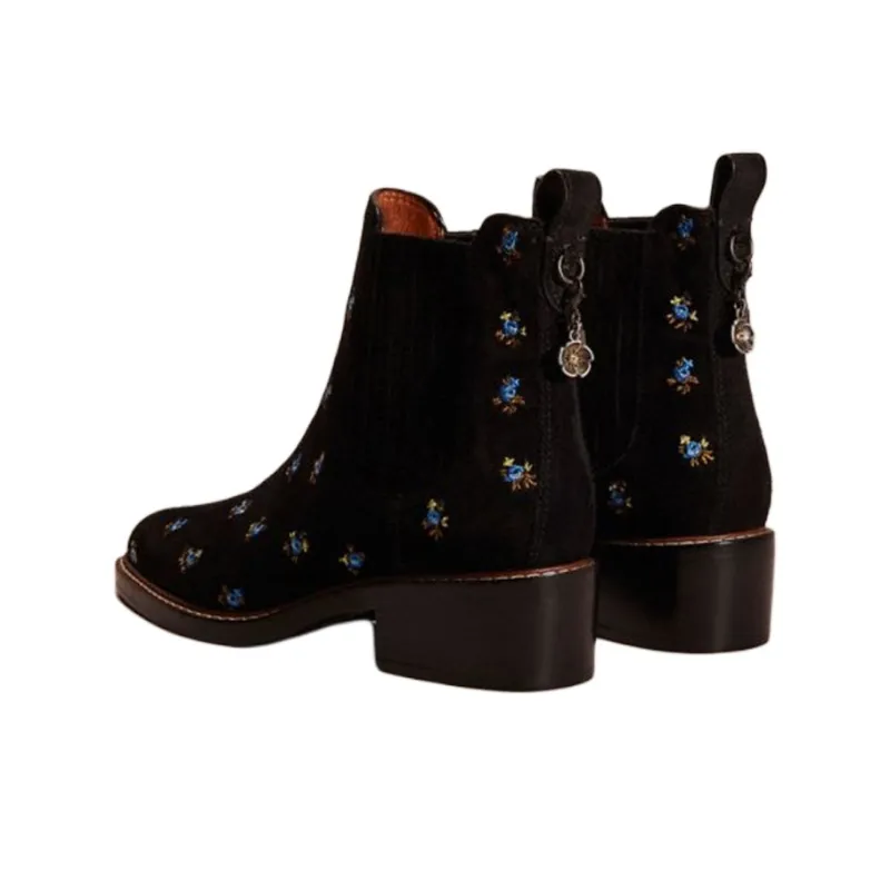 COACH Bowery Ankle-Length Chelsea Boots 3cm Women's Black-3