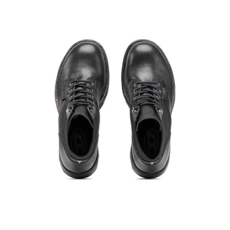 DIESEL 40mm Leather Combat Boots-2