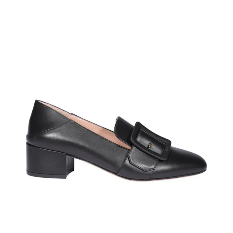 BALLY Block Heel High Heels 4cm Women's Black-1
