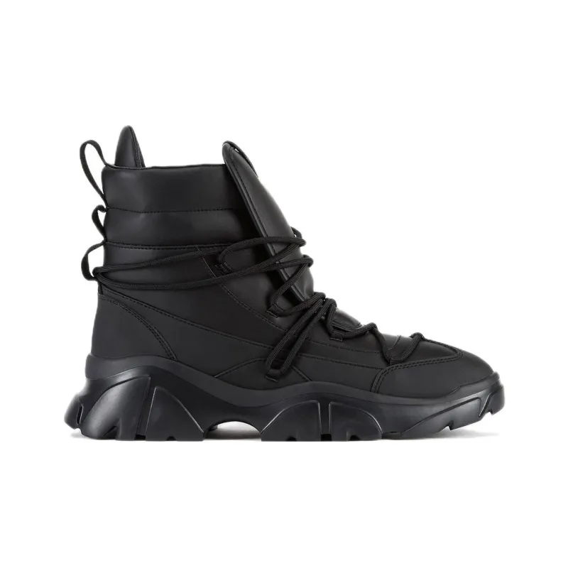 Ea7 EMPORIO ARMANI Chunky Leather Lace up Boots-1