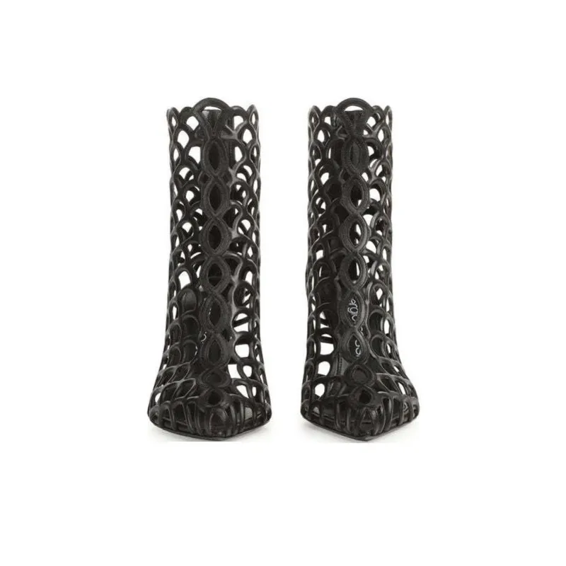 SERGIO ROSSI Mermaid 100mm Cut-out Sandals-3