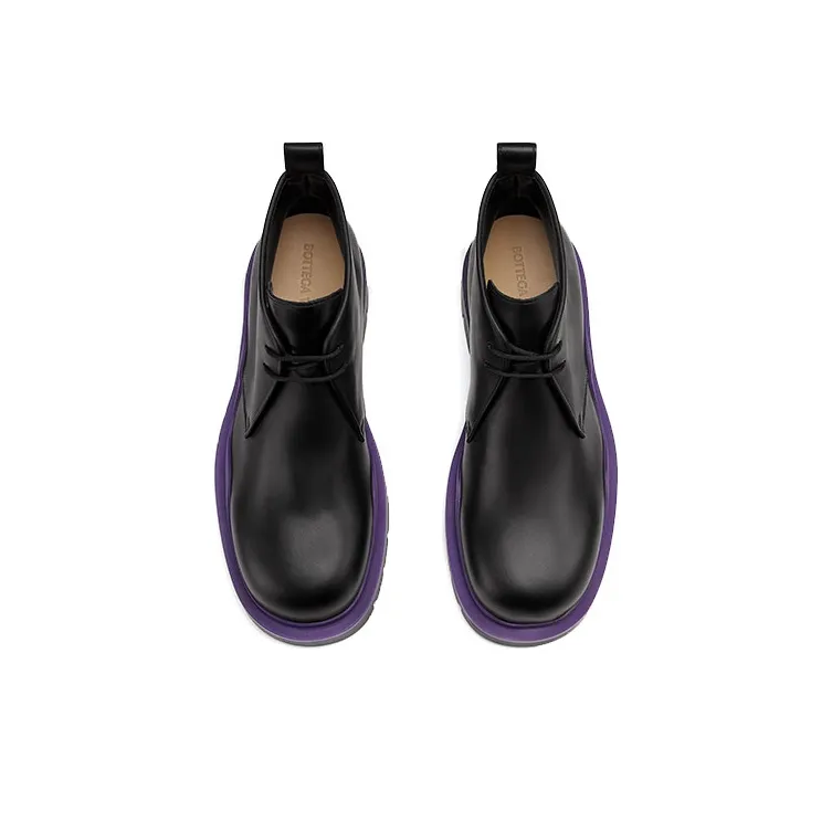 Bottega Veneta Tire Desert Boot Black Purple-3