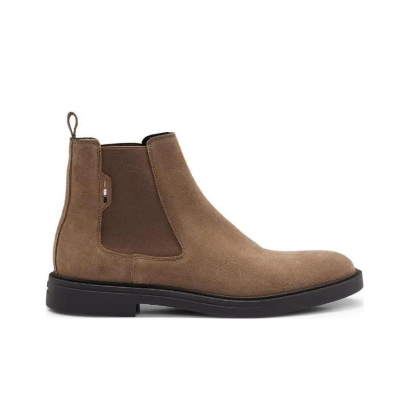 BOSS Calev Elasticated-panels Suede Boots-1