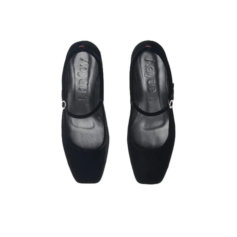 Aeyde Aline Chunky Heel High Heels 4.5cm Women's Black-4