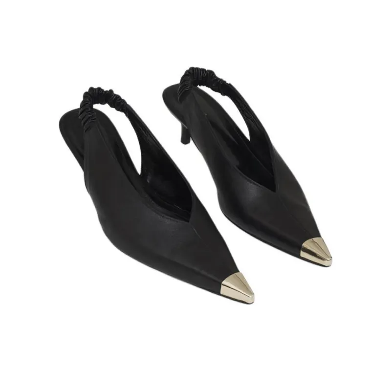 Anine Bing NINA Slim Heel High Heels 6cm Women's Black-3