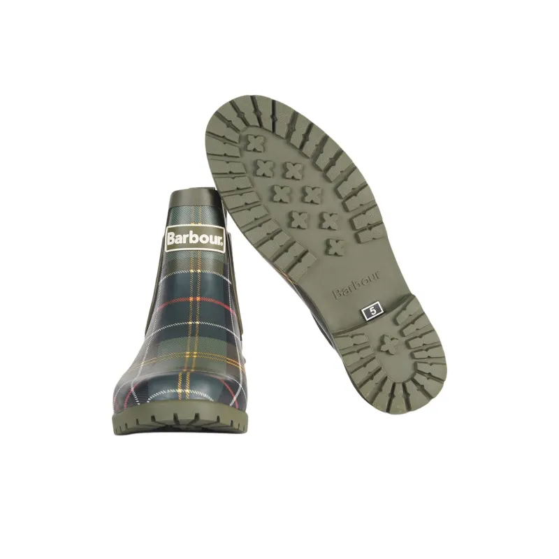 BARBOUR Wilton Wellingtons Short Chelsea Boots Women's Green-5