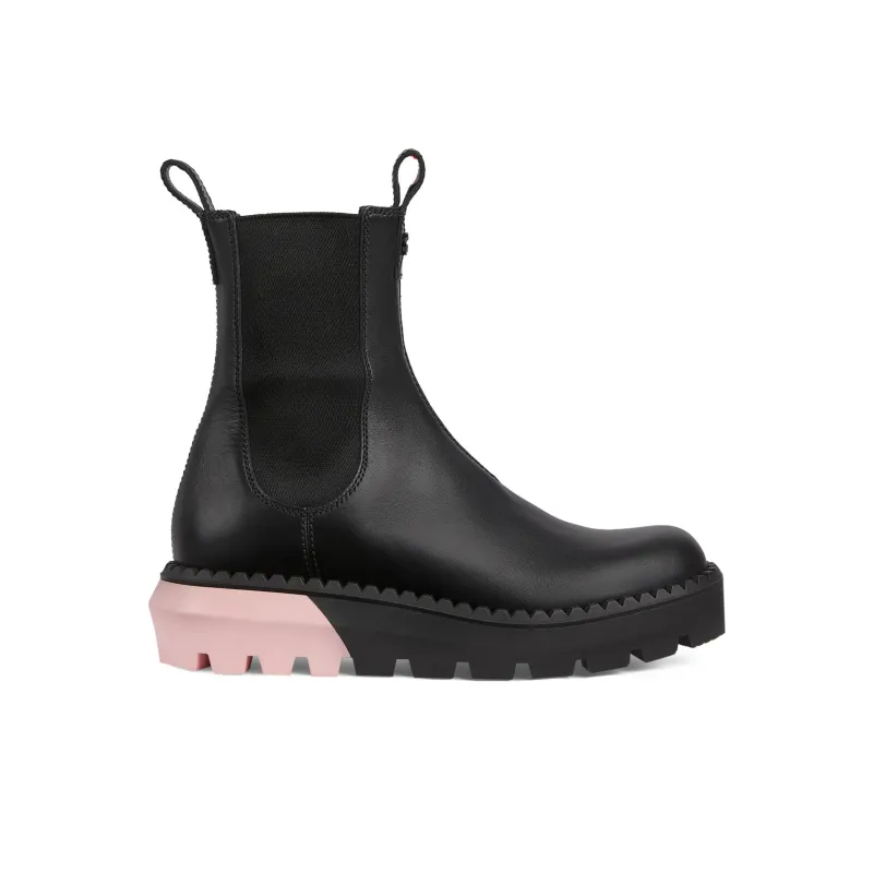 GUCCI Short Chelsea Boots Women's Black-1