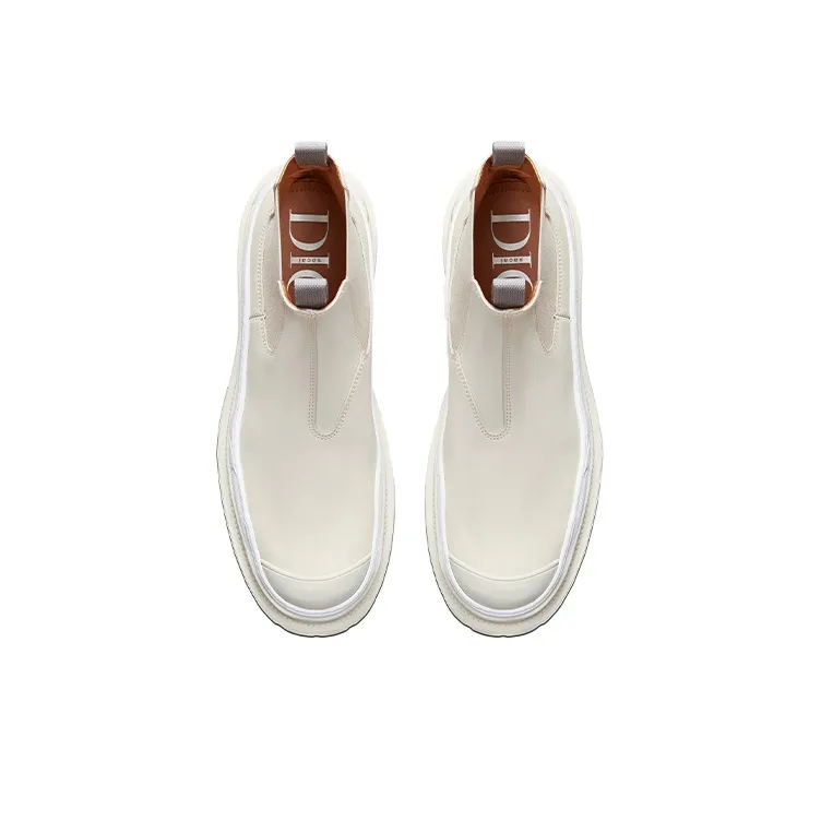 Sacai x DIOR And Sacai Chelsea Boots Men's Ecru-4