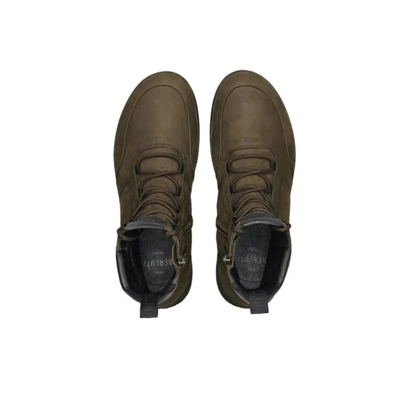 BERLUTI Short Outdoor Boots Men's Army Green-2