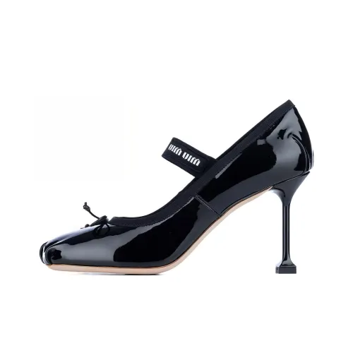 MIU MIU Slim Heel High Heels Women's Black