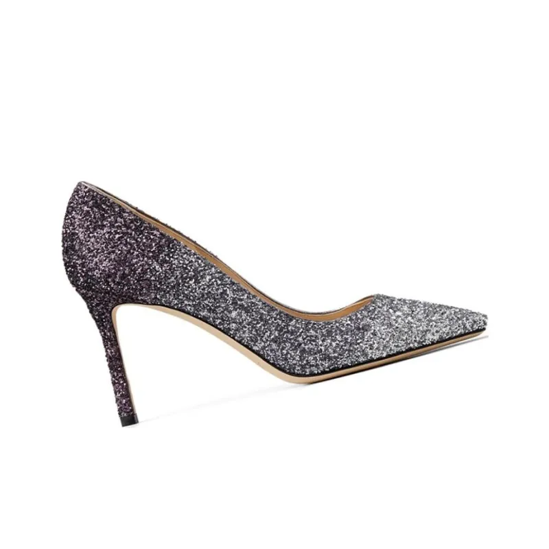 Jimmy Choo Romy 85mm Glitter-effect Pumps-1