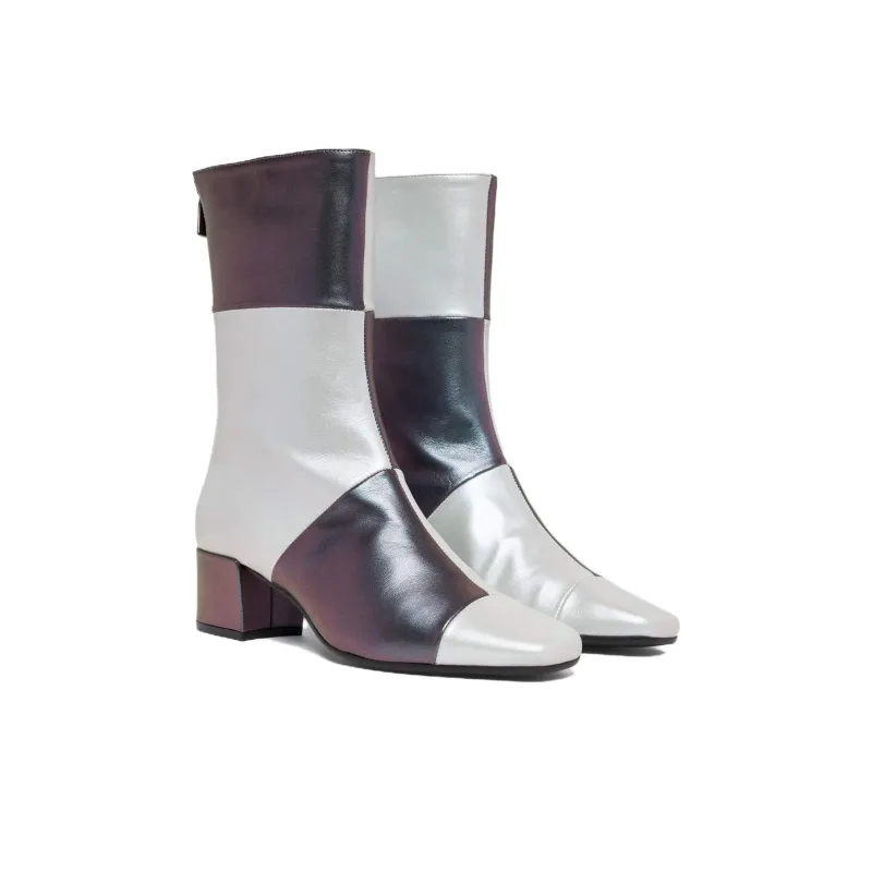 Carel Ankle Boots 4cm Women's Black Silver-1