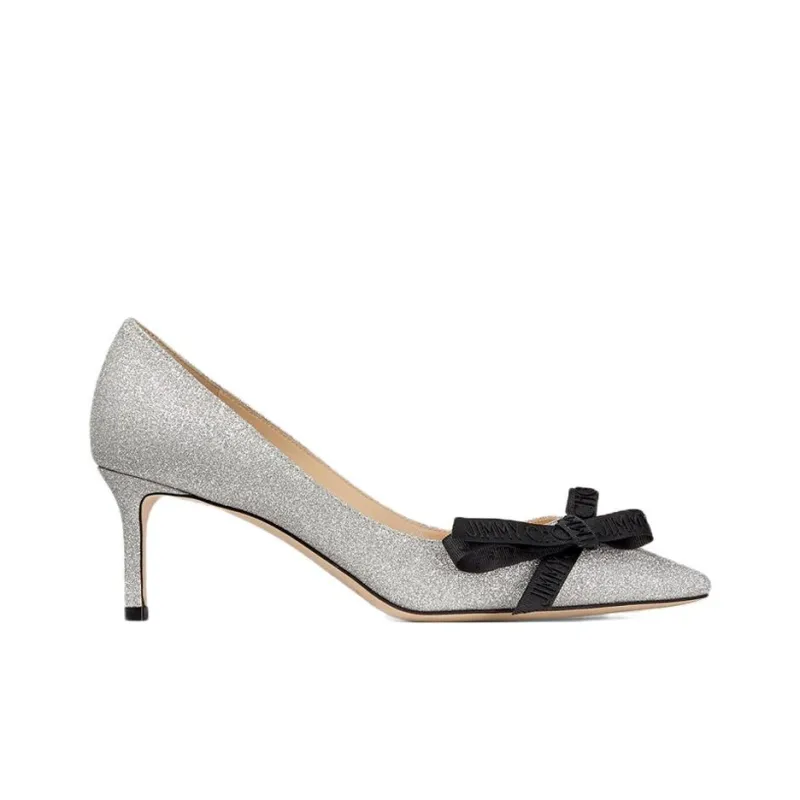 Jimmy Choo ROMY Slim Heel High Heels 6cm Women's Silver-1