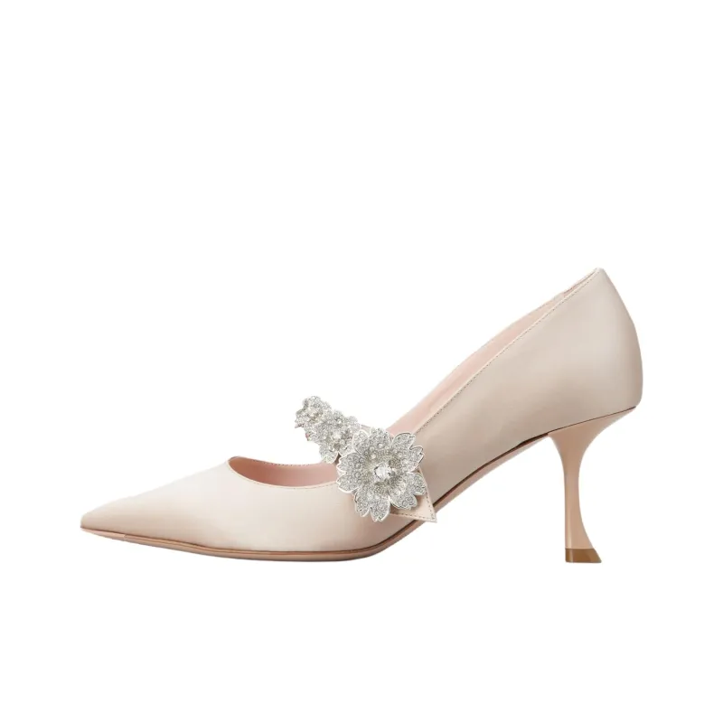 Roger Vivier Bouquet Flower Slim Heel High Heels 6.6cm Women's Pink-0