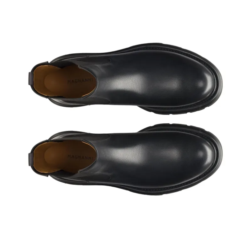 Magnanni Xavier Short Chelsea Boots Men's Black-3