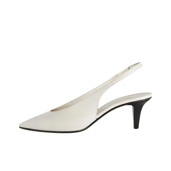 Loro Piana Rebecca Cone Heel High Heels 5.5cm Women's White