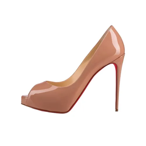 CL LUBOTING Slim Heel High Heels 12cm Women's Nude Pink