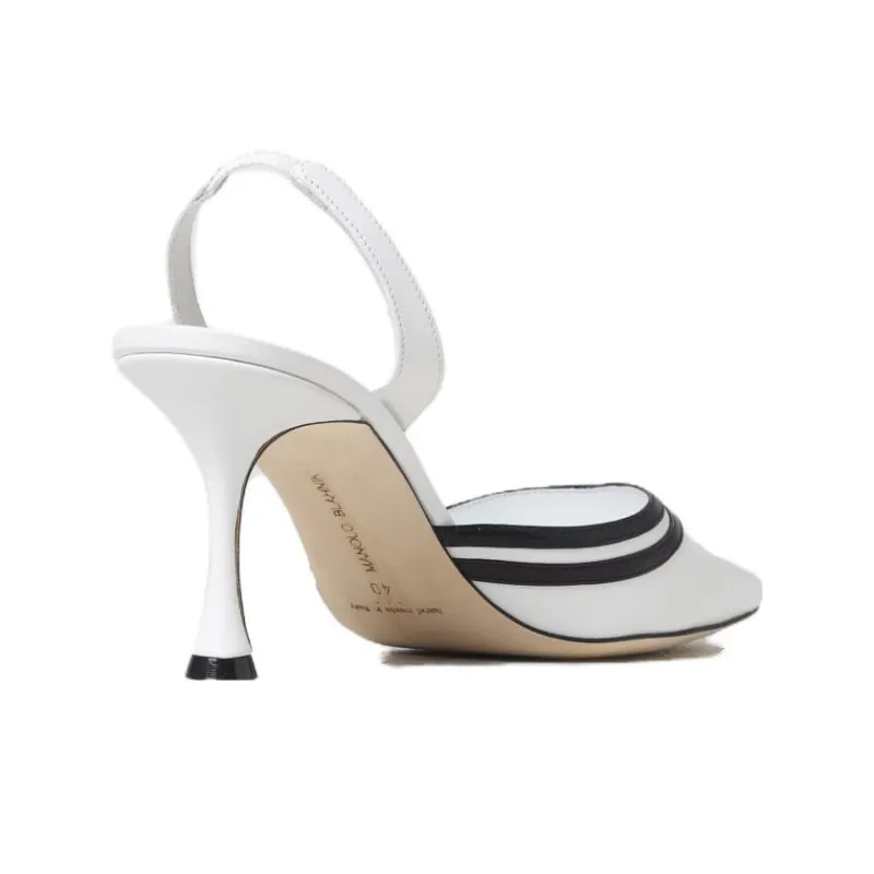 MANOLO BLAHNIK Chongasli High Heels Women's White-3