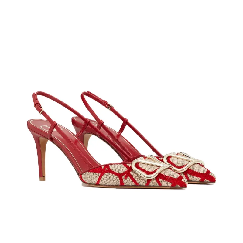 Valentino Garavani VLogo Signature Slingback Pumps-2