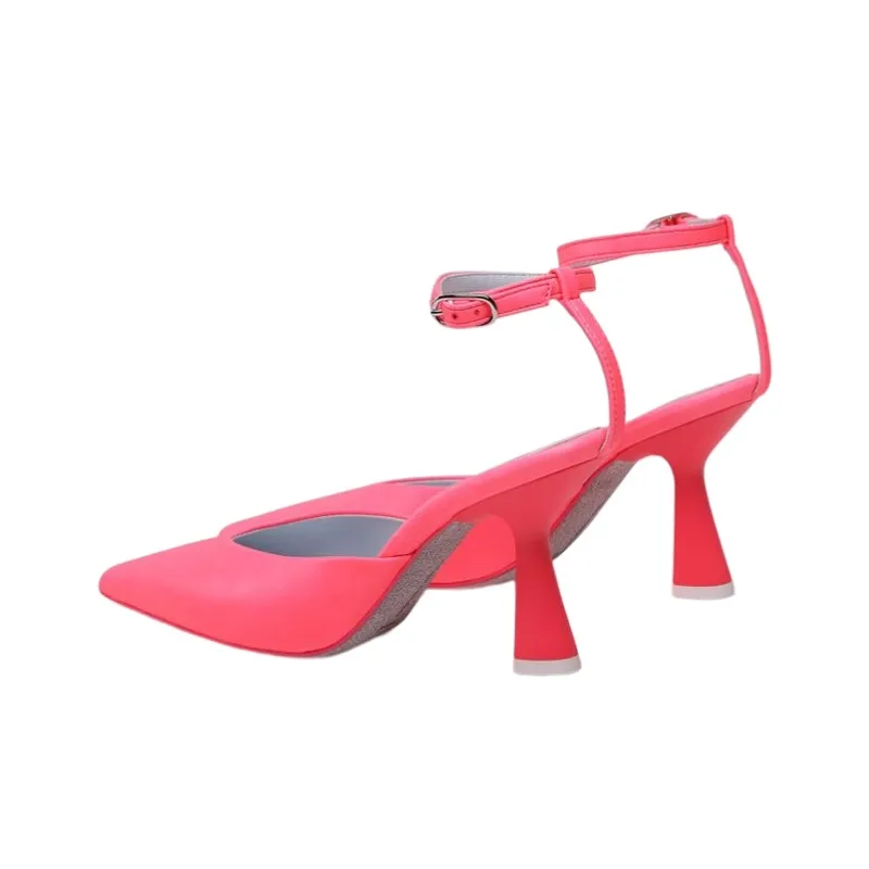 CHIARA FERRAGNI Spool Heel High Heels 8cm Women's Pink-3