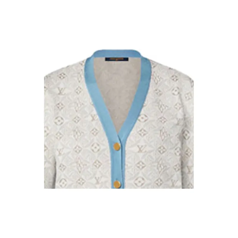 LOUIS VUITTON Since 1854 Contrast Trim Cardigan-3