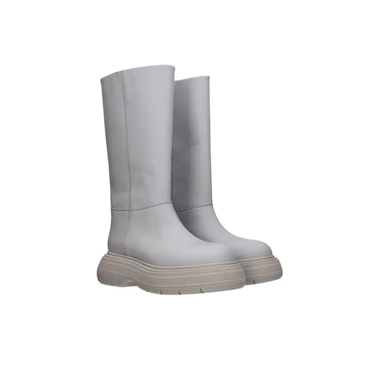 GIA BORGHINI Mid Calf Boots Women's Gray-2