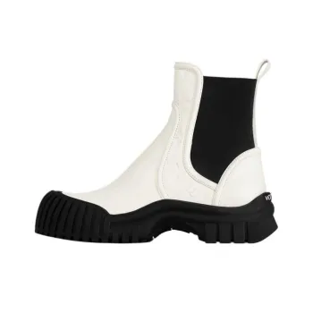 LOUIS VUITTON Ruby Short Chelsea Boots Women's Beige