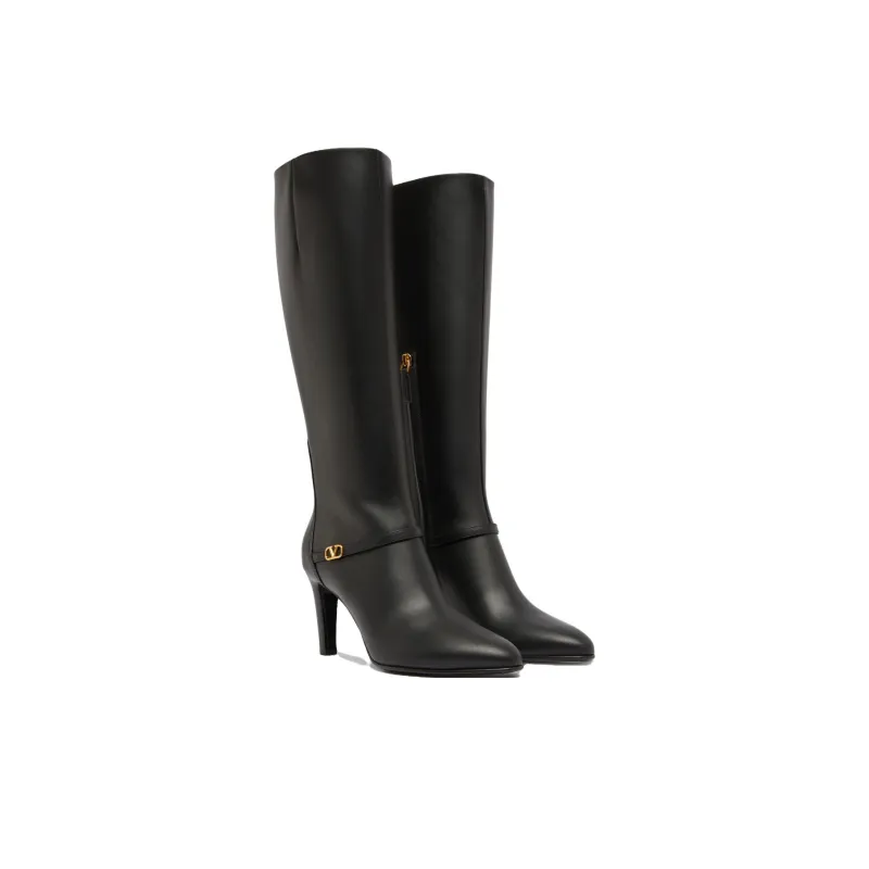 Valentino VLogo Signature GARAVANI Knee high Boots 10cm Women's Black-2