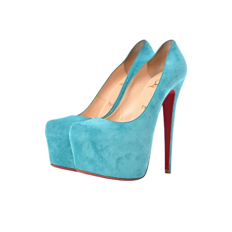 CL Slim Heel High Heels 15cm Women's Blue-2